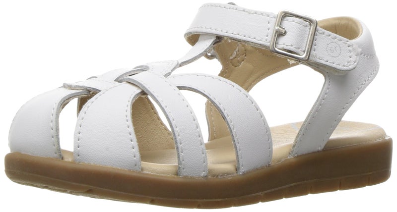 Stride Rite girls Summer Time Sandal (Toddler/Little Kid),White,6.5 W US Toddler